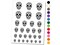 Norse Viking Rune Skull Temporary Tattoo Water Resistant Fake Body Art Set Collection